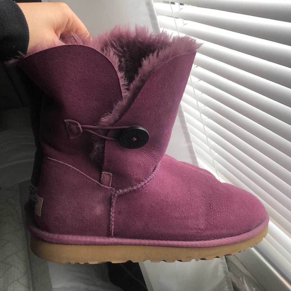 UGG Purple Bailey Button Boots